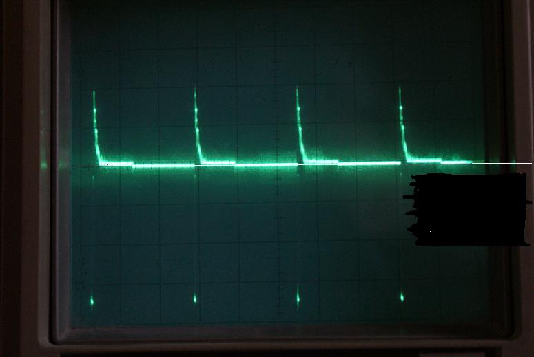 1512 data comms showing 4 of the 400 steps per revolution of the transducer.